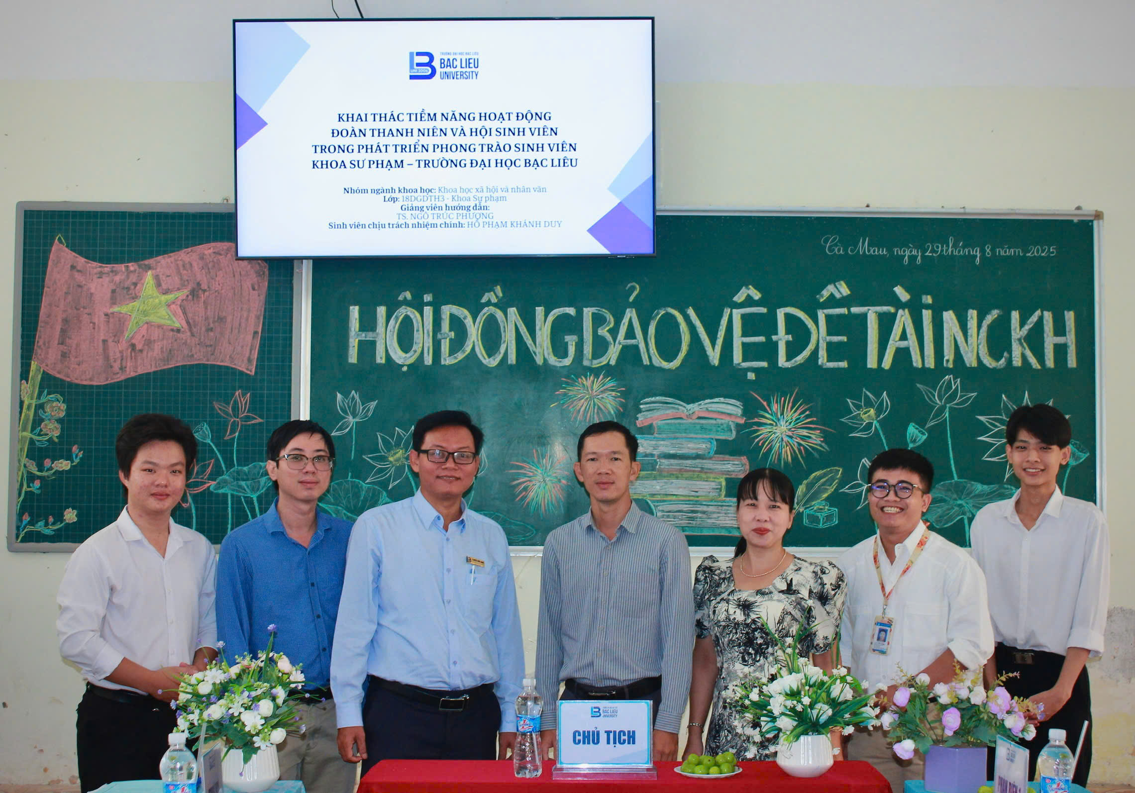 Nghiệm thu đề tài nghiên cứu khoa học sinh viên Hồ Phạm Khánh Duy, Khoa Sư phạm, năm học 2024-2025